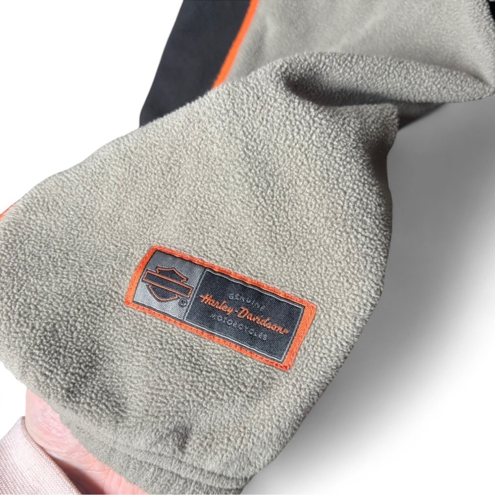 Harley-Davidson 3XL Quarter Zip Fleece Jacket Grey/Black/Orange Baltimore MD - Picture 5 of 7